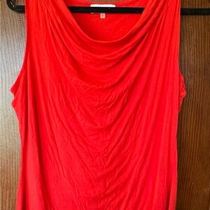 Calvin Klein Ruched Red Tank Top